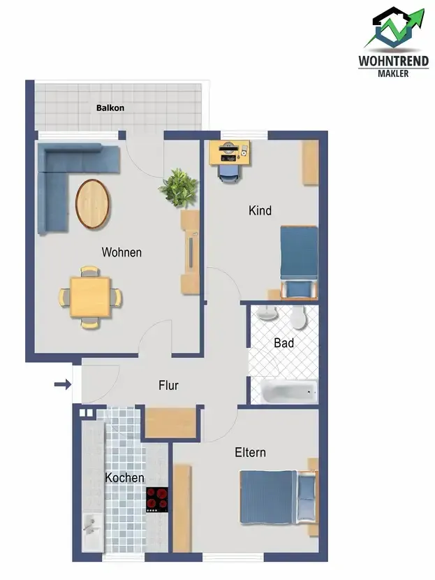 Modernisierte Eigentumswohnung in Bonner Toplage – Hochparterre mit Balkon und Garten – Bild 20 von 23